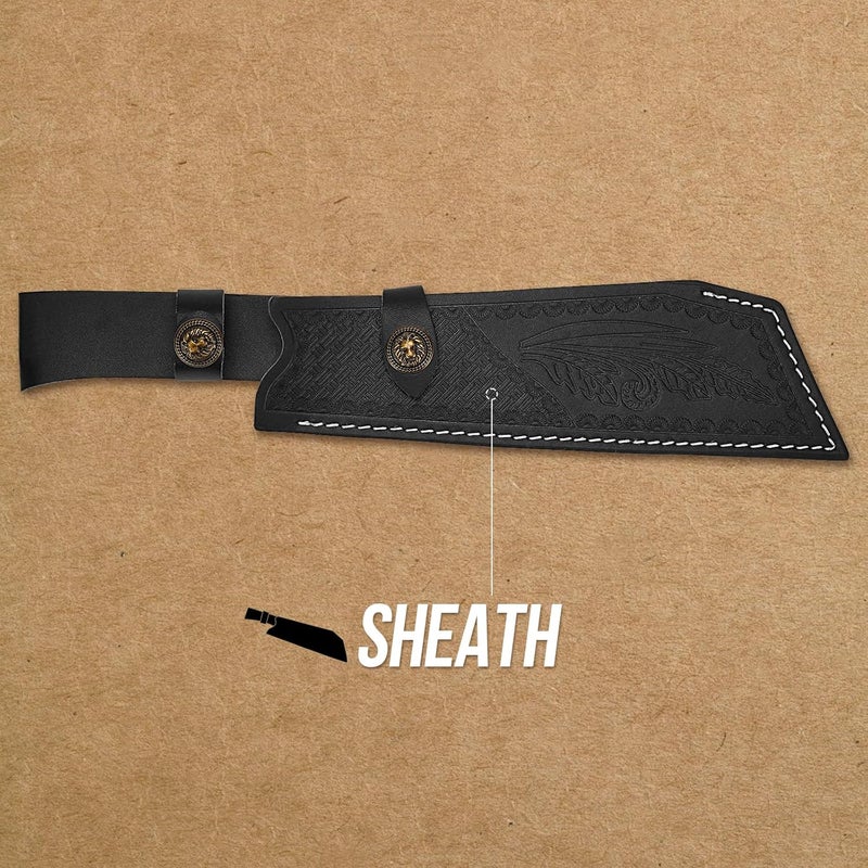 Hitdudu Machete with Sheath - Heavy Duty Bushcraft Hunting Knife, Multi-Purpose Knife for Gardening, Camping, Hunting and Bushcraft - Image 5
